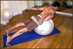 pilates for surfers, on the ball pilates